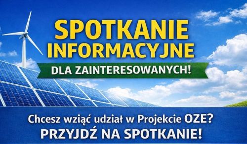Ilustracja artykułu: "Spotkanie informacyjne, dot. projektu OZE"